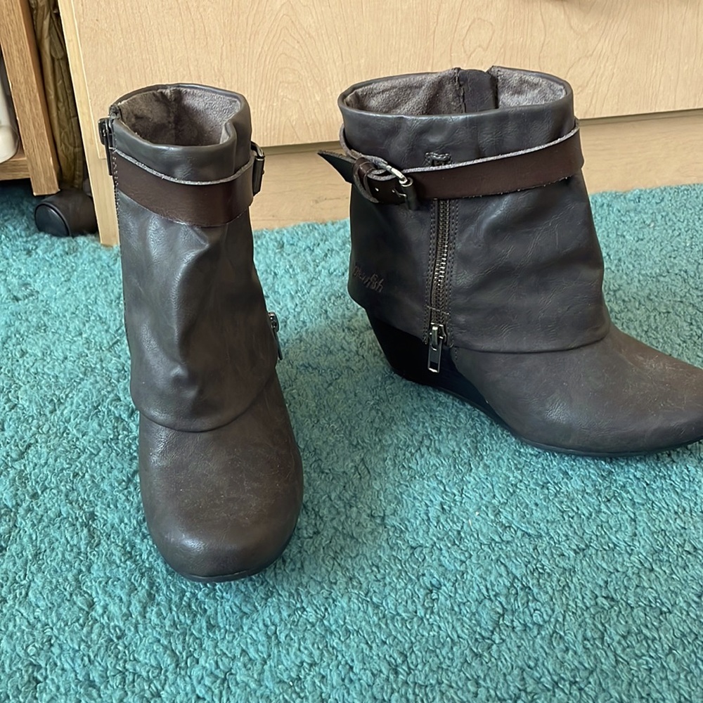 Blowfish dark brown booties